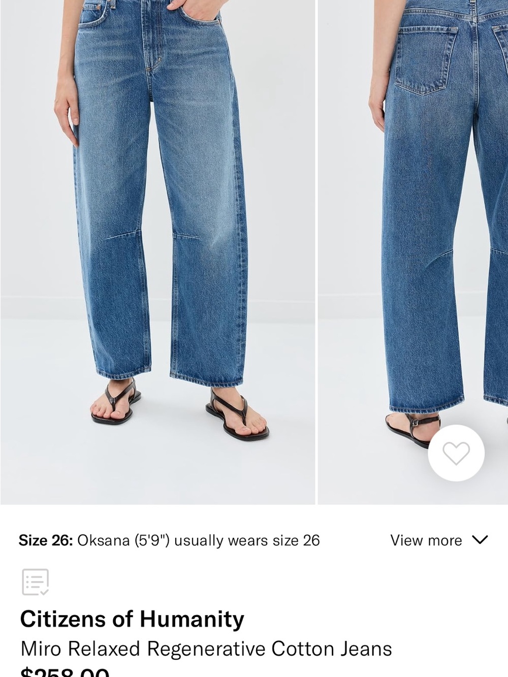 Citizens Of Humanity Miro Relaxed Wide-Leg Jeans in Medium Blue